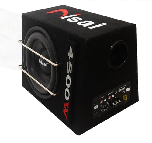 Image of NISAI NS-1020-1 4500 watt Active Subwoofer Class A Vehicles /Car Amplifier Music Sound System with High Power Smooth Volume-Black