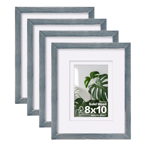 Cadres photo bois massif blanc lot de 4 en 8x12 pouces pour mur du salon
