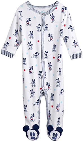 Image of Disney Baby Boys' Sleep n' Play Romper: Mickey Mouse, Winnie the Pooh, Lion King