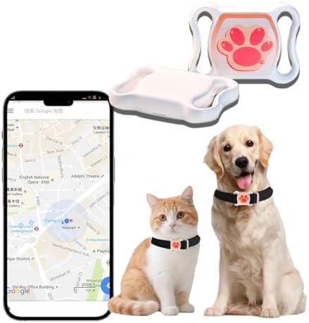 GPS Tracker for Dogs & Cats - No Monthly Fee, Waterproof Real-Tim...