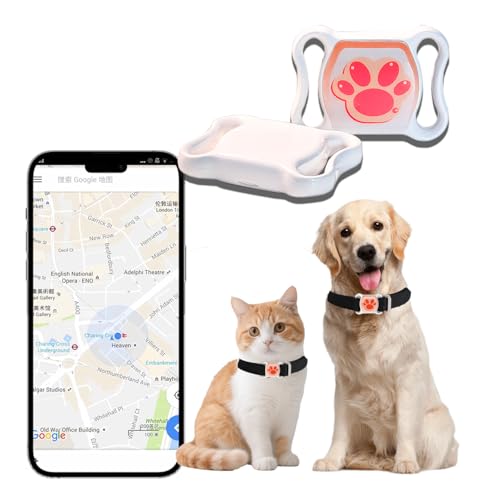 GPS Tracker for Dogs & Cats - No Monthly Fee, Waterproof Real-Time Tracking Collar for Pets, Kids,Luggage & Assets | 365-Day Battery Life | iOS & Android Compatible | Anti-Lost Device