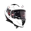 Royal Enfield SPEEDX Full FACE Blitz with Sun Visor & aerodynamic Spoiler | Certification: ISI & DOT | Liner: Dual EPS Expanded Polystyrene| UV Treated Surface | Polygiene Fabric Off-White (M) 58 CM