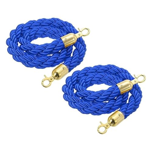 Corde de poteau tressée pour éviter la cohue : lot de 2 cordons de guidage 150cm dorés