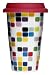 Sagaform 5015918 Double Wall Porcelain Pix Take Away Mug with Silicone Lid