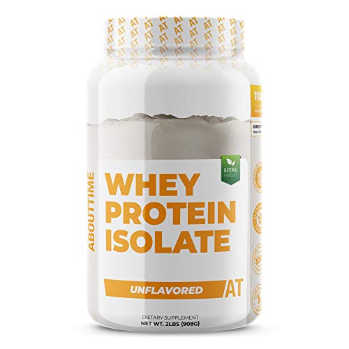About Time All Natural Unflavored Whey Isolate Protein, Multi-Purpose Baking Powder (Non-GMO, Gluten Free, Lactose Free, No Artificial Sweeteners, Low Carb, 24g Protein)