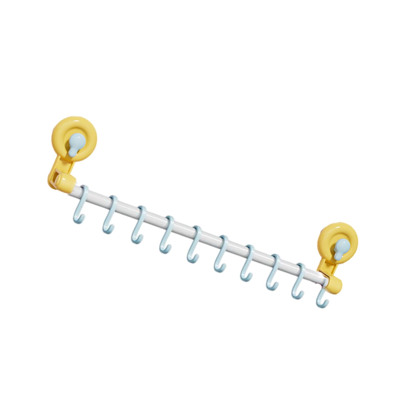 Sisyeuo Lemon Yellow Sturdy Pp Suction Cup Mounted Sliding Hook In Stylish Vibranting Color Accessory For Space Efficient Organization Home Decoration Suction Hook