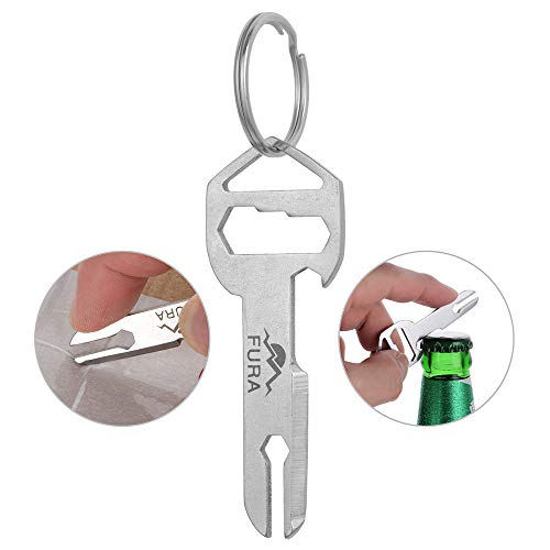Ferramenta EDC, Andoer 12 Pcs Outdoor EDC Tool Ferramenta Multifuncional de Aço Inoxidável Chaveiro