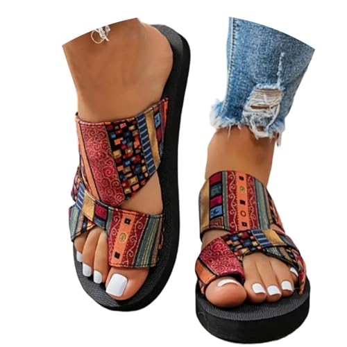 Sandalen Sommer Damen Bequeme für Hallux Valgus Hausschuhe Mesh Atmungsaktive...