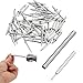 Double Headed Skirting Nails, 100PCS Invisible Seamless Double Headed Nails, Carbon Steel Baseboard Tacks with Specific Sleeve Tool
