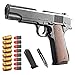 Smaworld Shell Ejection Soft Bullet Toy Gun, 1:1 Size Toy Gun with Magazine And Bullets Toy Guns, Toy Guns That Look Real for Boy Toys Gift for Children (Black)