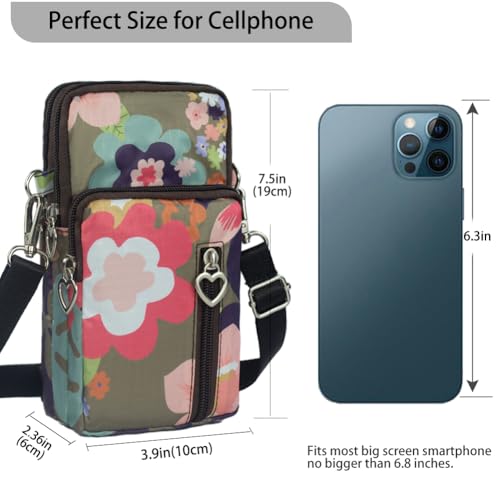 Image of JANKS Small Crossbody Bag for Women - Mini Phone Purses with Crossbody Strap and Wallet - Nylon Arm Bag