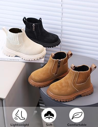 Bottes D'hiver Enfant Garçon Fille - Chaudes Et Fourrées, Semelle Antidérapante Souple - Tailles 21 à 30 (13.5 à 18 Cm)