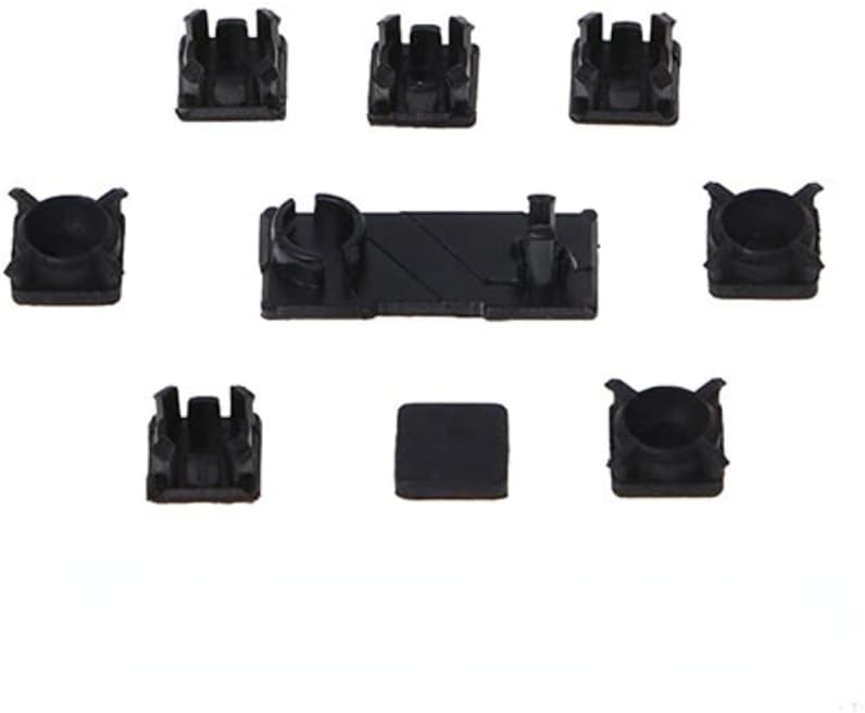 Replacement Console Screws with Rubber Foot Cover Set for PS2 PS3 Slim 2000 3000 4000 70000 Console Screw Kit Repair Parts (D)