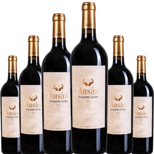 Ausás Interpretación Vino Tinto Crianza, expresión única de Tinta Fina con 15% Vol., perfecto para servir entre 14º y 16ºC y disfrutar su carácter| 6 botellas