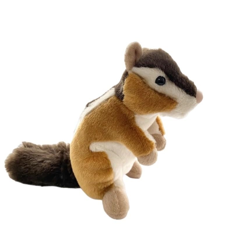 Peluche écureuil réaliste dos rayé animal en peluche doux pour enfant