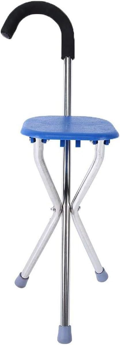 Bastones para Adulto Mayor con Silla Plegable Bastón Trípode para Caminar Bastón Ortopédico Ayuda para Caminar para Personas De Mediana Edad Y Ancianos para Caminar