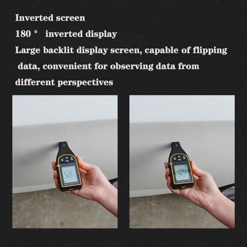 Medidor de Espesor de Recubrimiento con Display Digital para Pintura, Tester de Superficie Automotriz, Gris miniatura 4