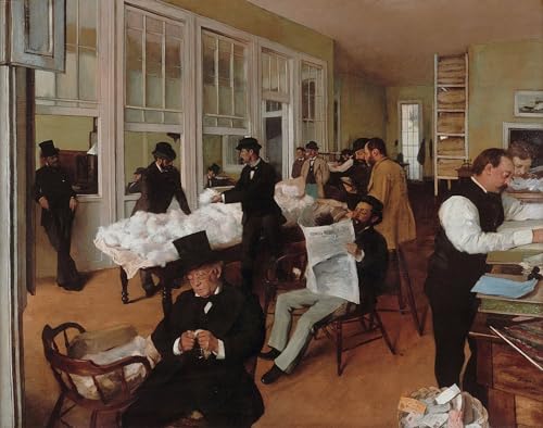 Tableaux impression sur toile Edgar Degas Le Bureau du Coton Nouvelle Orléans 60x90cm