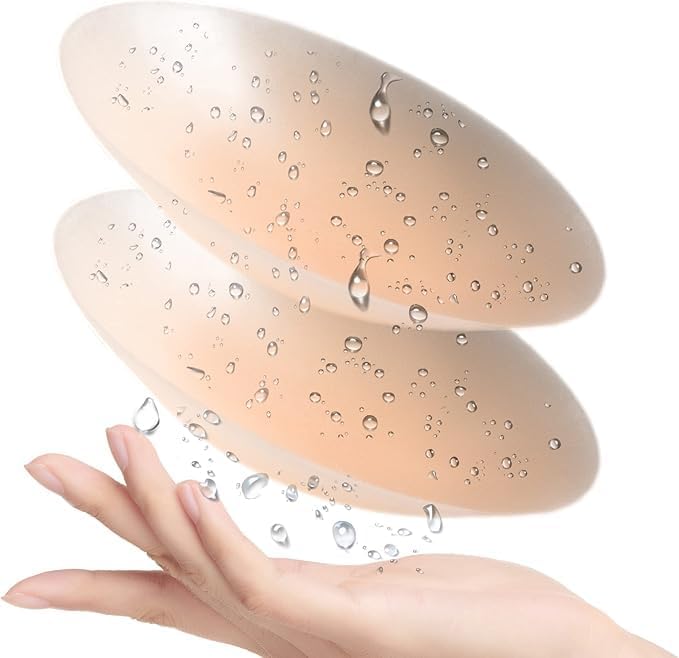gantrix 1 Pair Reusable Silicone Nipple Covers for Women Invisible Adhesive Pasties Round Shape Natural Comfortable Skin Friendly Nude Colour for Backless Dresses Bra Free Clothing-picture-33