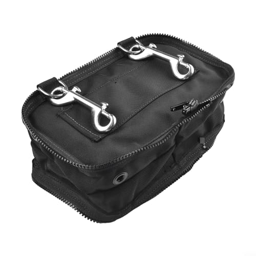 Diving Side Mount Storage Pocket, Sidemount Pouch Bag with Stainless Steel Snap Hook For Scuba Diving BCD