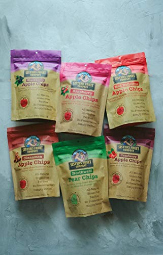 Sisters Fruit Company, Apple and Pear Chips, Variety Pack (Case of 6)