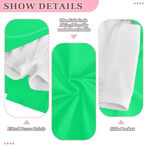 Spring Green Youth Wide Waistband Tennis Skirt, 2-in-1 Skater for Summer Sports Age 3-42