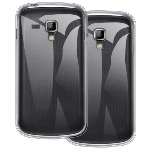 UOGNADGD 2 Pack Funda TPU Compatible con Samsung Galaxy Trend S Duos S7562 Funda para Teléfono   Accesorios Protectores Flexibles y Antigolpes con Cortes Precisos (Claro + Claro)