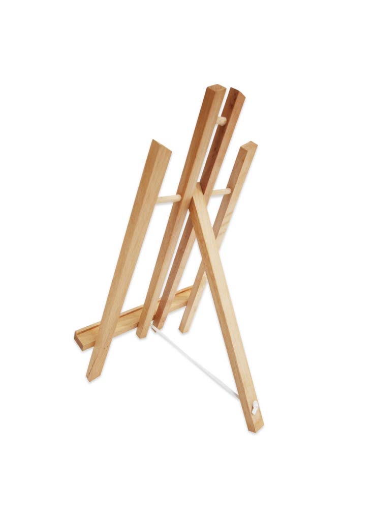 Mont Marte Piccolo Cavalletto Tavolo in Faggio - Medium - Ideale Cavalletto in Legno per la Presentazione di Telaio e Cornici Fino a 40 cm - Perfetto per Eventi, Esposizioni e Convegni