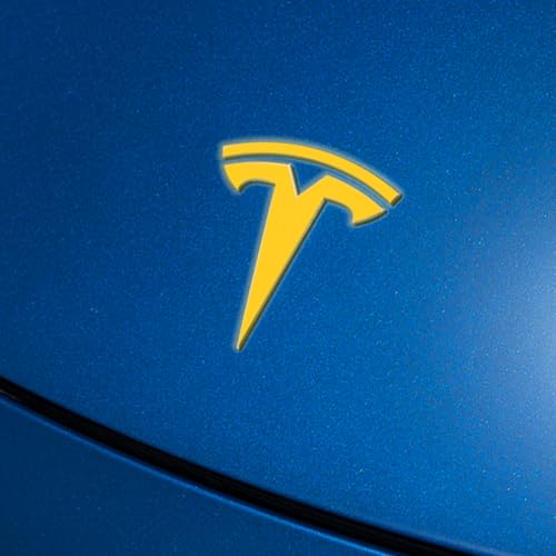 Image of IPG Compatible with Model Y Decal (8 Logo Set) Stickers Set Personalize Your Vehicle (Reflective Series - Yellow)