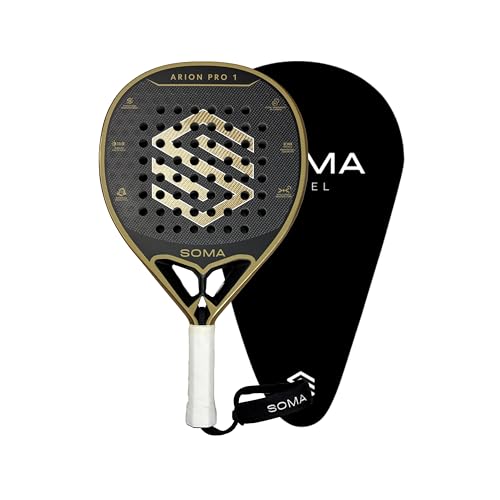 Soma Padel Arion Pro 1 – Raquette de Padel Carbone 3K – Contrôle & Puissance – pour Joueurs intermédiaires/avancés – Housse Incluse