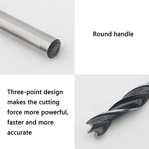 Rowiz 8Pcs Brad Point Drill Bits 3-10Mm Spiral Twist Wood Drill Bits Set For Soft, Hard, Veneered And Laminated Wood Mdf Acrylic #TOP3