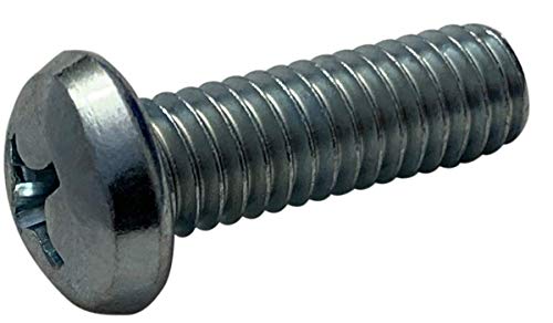 Vis à métaux rondes cruciformes 1/4-28 x 3/8 entièrement filetées en zinc haute résistance