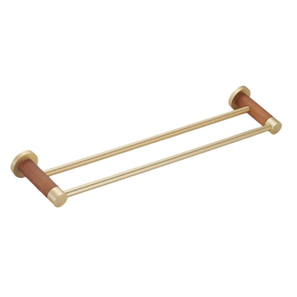 Porte-serviettes bipolaire en or brossé avec double barre de séchage