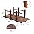 ZZZTWO Arch Garden Bridge, Anticorrosive Wooden Stained Finish Footbridge with Rails for Outside Length, Classic Decoration for Landscape, Backyard Creek Pond or Farm, Carbonization ColorBrown