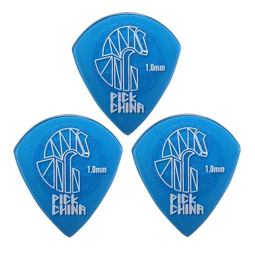 Kizai Grip�V���[�Y �M�^�[�s�b�N �h���d�l Jazz�^STD�^Triangle �e������E�J���[ 3���Z�b�g (�y3���Z�b�g�zGrip Clear Blue 1.0mm Jazz)