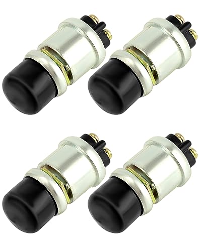 QWORK 12V 50A Momentary Engine Start Push Button Heavy-Duty Switch for Car Truck & Boat