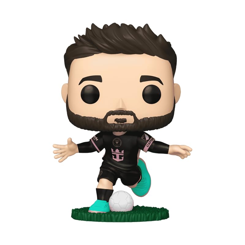 Image of Lionel Messi #01 Away Uniform Facsimile Signed Reprint Laser Autographed Funko POP! MLS: Soccer Inter Miami CF Figurine with Protector Case