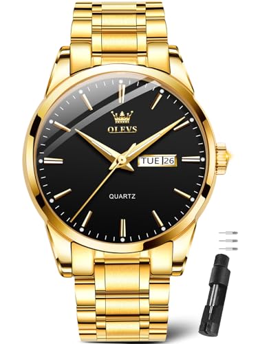 OLEVS Black Gold Watch