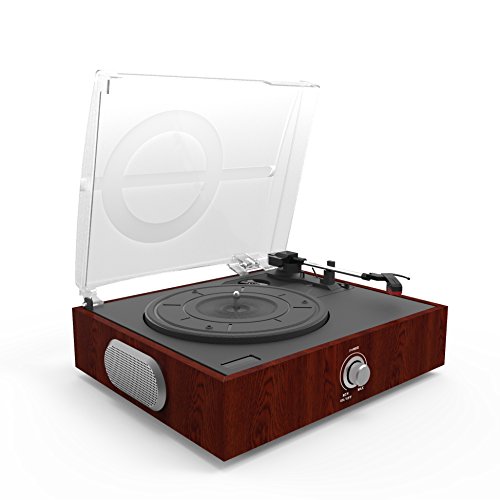 MSTING Platine Vinyle Tourne Disque Vintage Valise Plateau Lecteur Vinyle R¨¦tro Bluetooth USB Nostalgie Record Lecteur avec Haut-Parleur Courroie Aux-in RCA 33/45/78 RPM