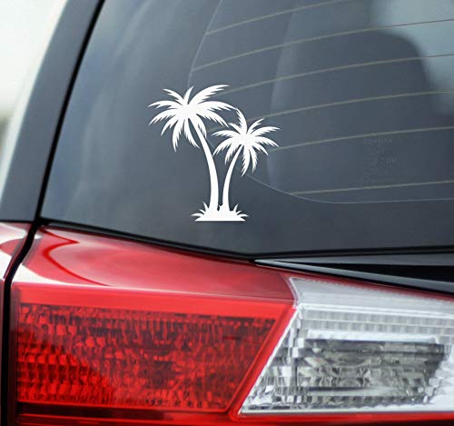 Blue Giraffe Inc Palm Tree Car Decal - 4.5'' Beach Bumper Sticker