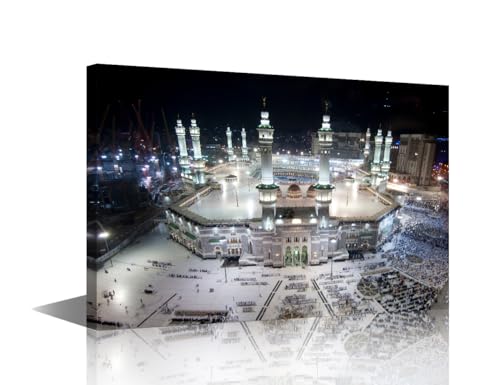 Tableau mosquée de La Mecque Alkaaba cadre TISHIRON déco