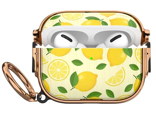 Image of Maxjoy for AirPods Pro 3rd Generation Case with Lock, Cute AirPods Pro 3 Case Lock Protective Hard Air Pod Pro 3 Cover for Women Men with Keychain for Airpod Pro 3rd Gen Cover 2025, Lemon