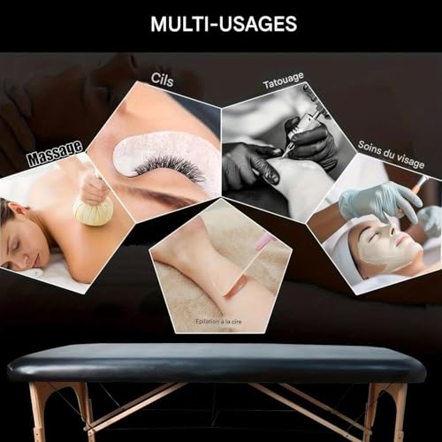 Housse de protection pour table de massage et soin esthétique maison