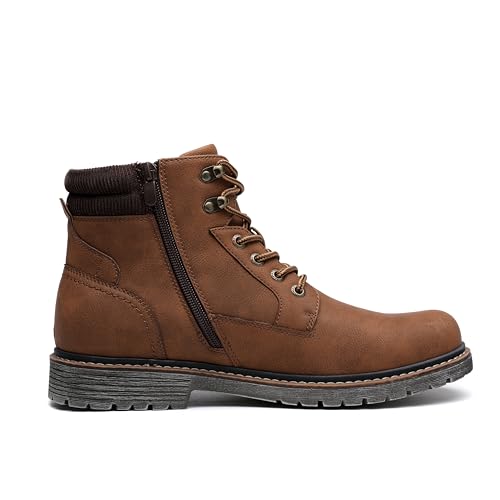 Image of DECARSDZ Men's Fashion Lace-up Casual Chukka Boots for Men Zipper Boot
