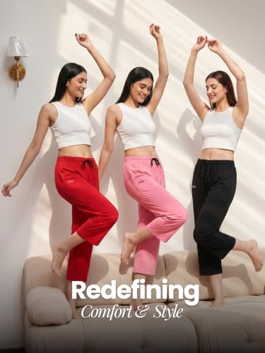 Image of Fflirtygo Women's Cotton Plain Calf Length Capri | Nightwear Pajama | 3 /4th Solid Pyjama Pant | Black Navy and Lavender Lounge Pants | Casual wear & Lounge Wear Capri Combo (Pack of 3)
