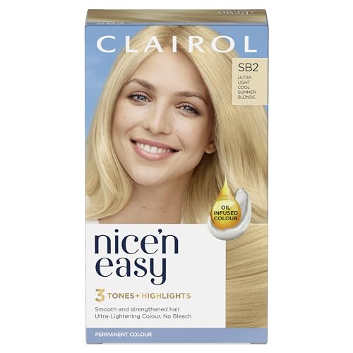 CLAIROL NICE'N EASY CRÈME PERMANENT HAIR DYE - SB2 ULTRA LIGHT COOL SUMMER BLONDE