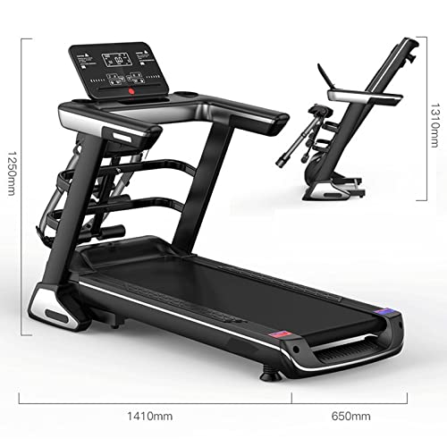 Image of Home Fitness Equipment Small Folding Multifunctional Interactive Shock Absorbing Treadmill (Black)