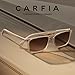 CARFIA Retro Polarized Sunglasses for Men UV Protection Hand-crafted Acetate Frame Fashion Cool Sun Glasses Clear Coffee