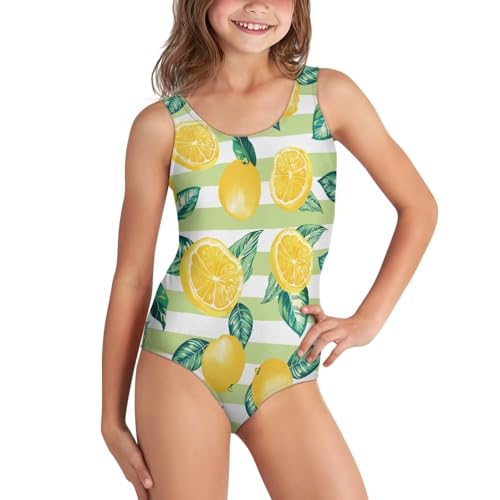 UNICEU Girls One Piece Swimsuit Sleeveless Quick Drying Bathing Suit Full Coverage Cross Back Swimwear for Beach Pool3