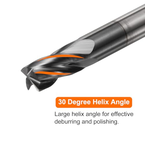 Image of HARFINGTON Carbide Square Nose End Mill Bit 5 /32 inch Cut Dia 4 Flutes TiAlN Coated Milling Cutter for Hardened Steel Metal (5 /32 inch Shank 5 /16 inch Cut Length 2 inch Long 30 Degree HRC53-55)
